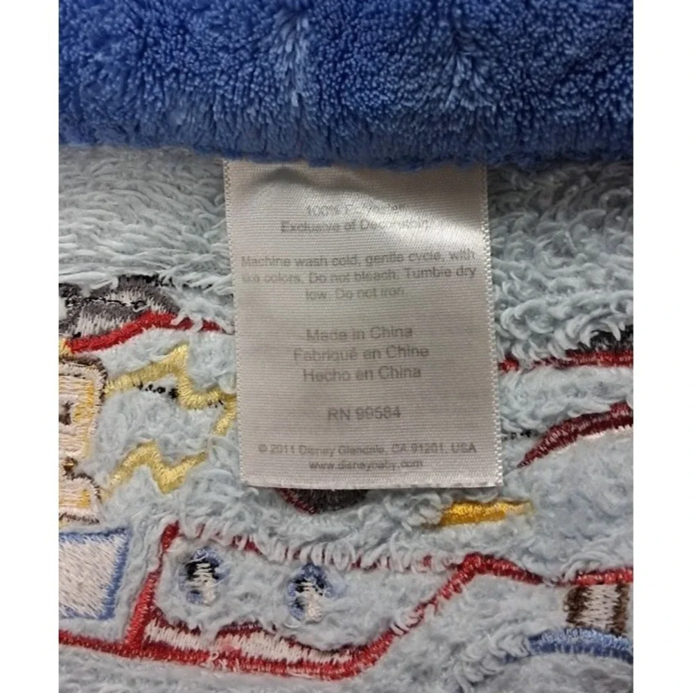 Lightning McQueen Go Disney Cars Baby Blanket Blue Fleece Pixar Boys Plush Lovey